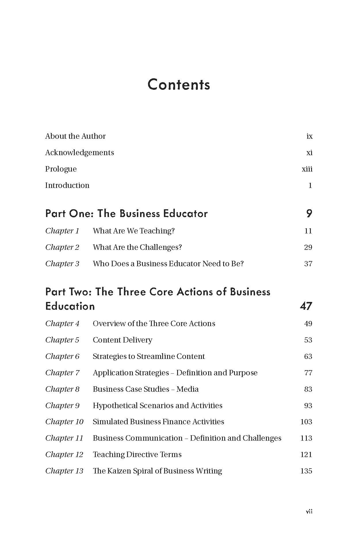 Teaching Business