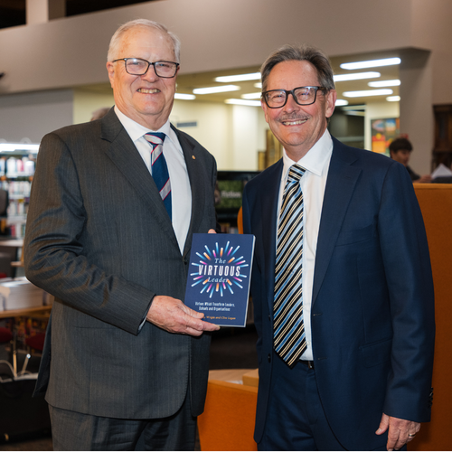 Dr Timothy Wright and Clive Logan