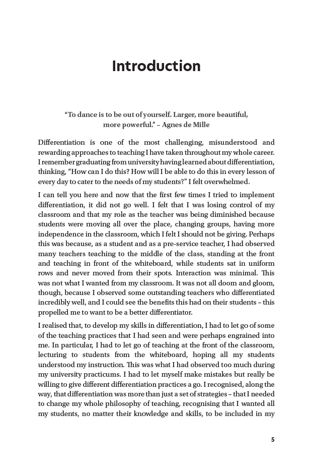 The Dance of Differentiation