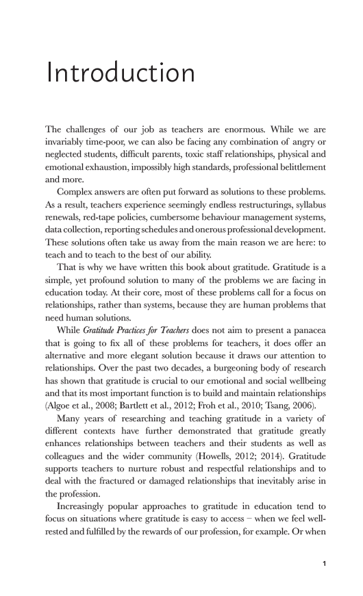 Gratitude Practices for Teachers