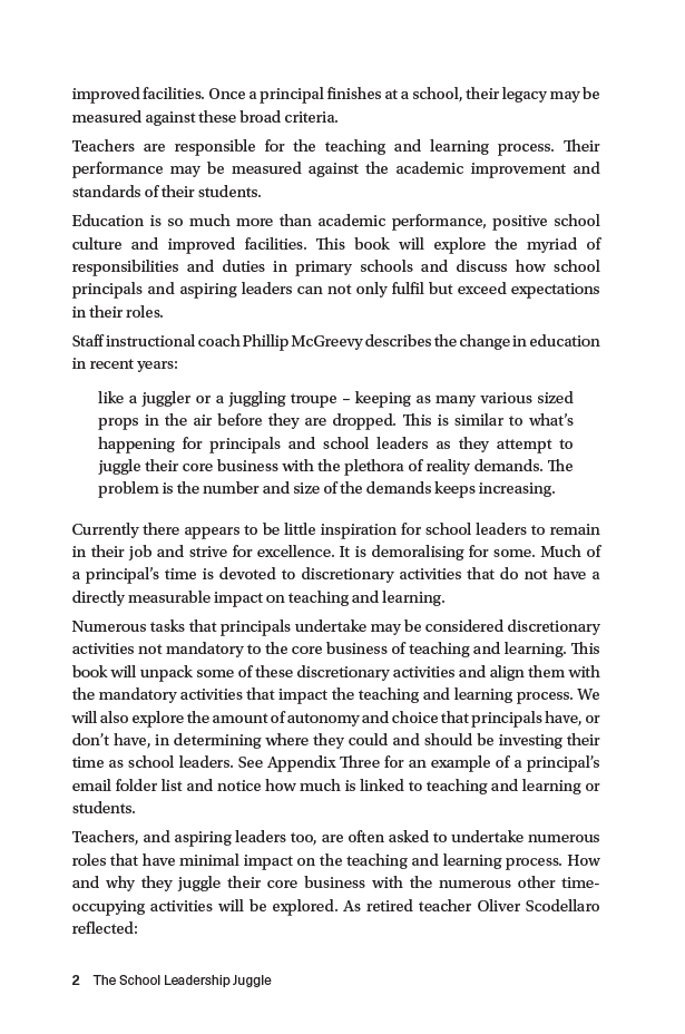 The School Leadership Juggle