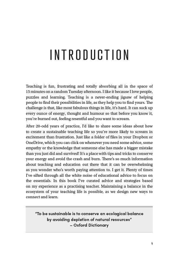 The Sustainable Teacher