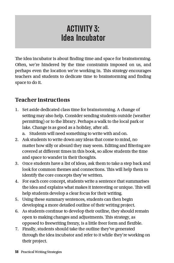 Practical Writing Strategies