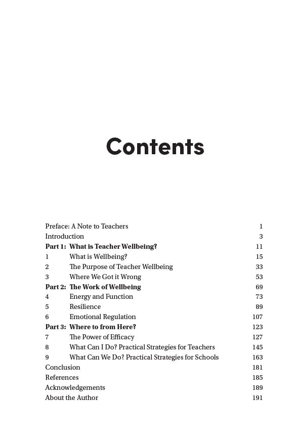 Teacher Wellbeing